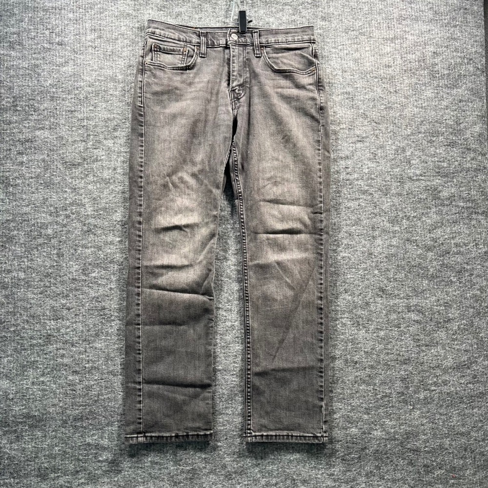 Levis 514 Straight Fit Mens Gray Jeans 30x30 Charcoal WaterLess